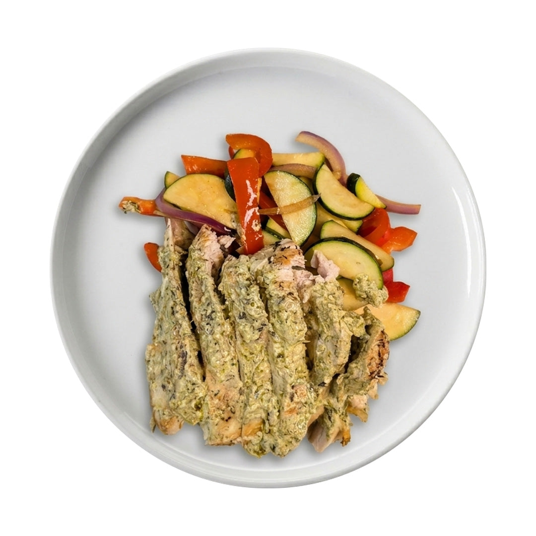 Creamy Pesto Chicken Bake (gf)